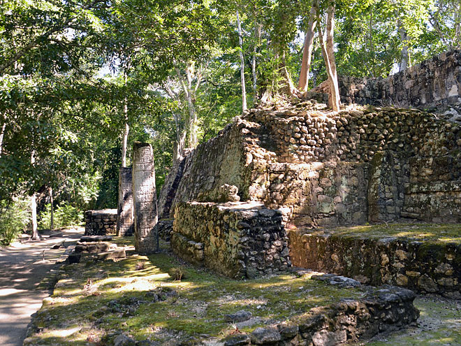 Chetumal in Mexiko mit seinen Maya Ruinen Chetumal