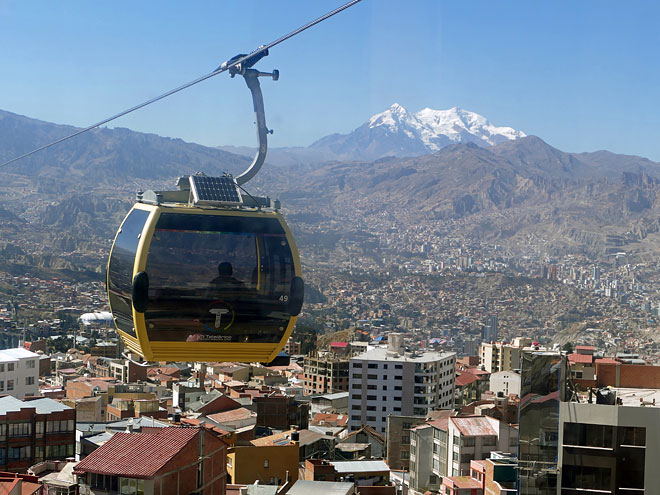 Von Copacabana nach La Paz in Bolivien La Paz in Bolivien