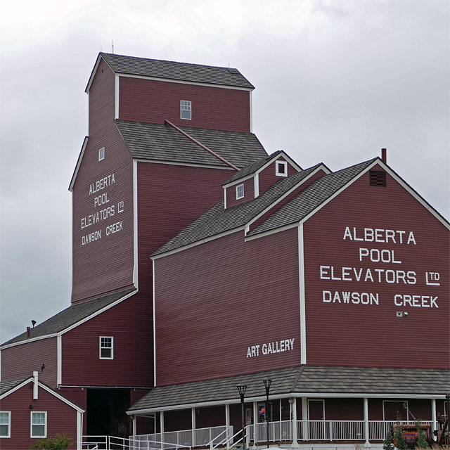 Ehemaliger Getreideheber in Dawson Creek in British Columbia