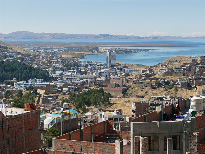 Von Cusco nach Puno am Titicacasee in Peru Puno in Peru