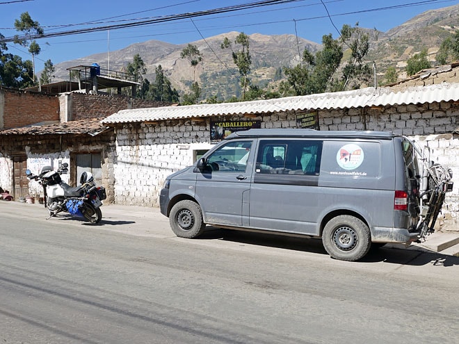 Von Caraz nach Santa Maria in Peru Santa Maria in Peru