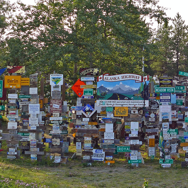 Sign Post Forrest in Watson Lake
